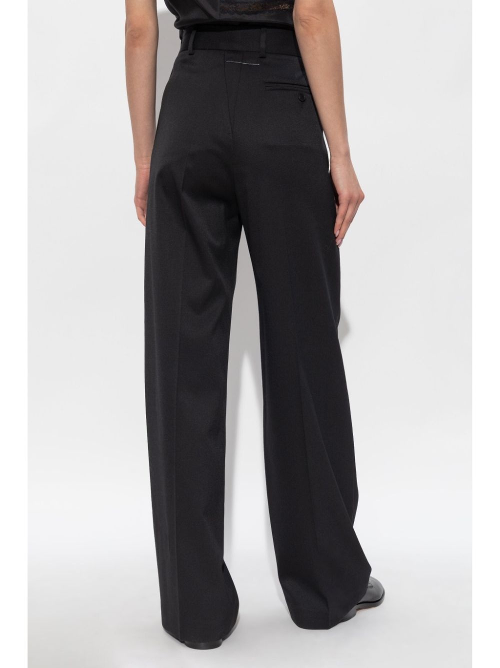 single-stitch logo tailored trousers - 4
