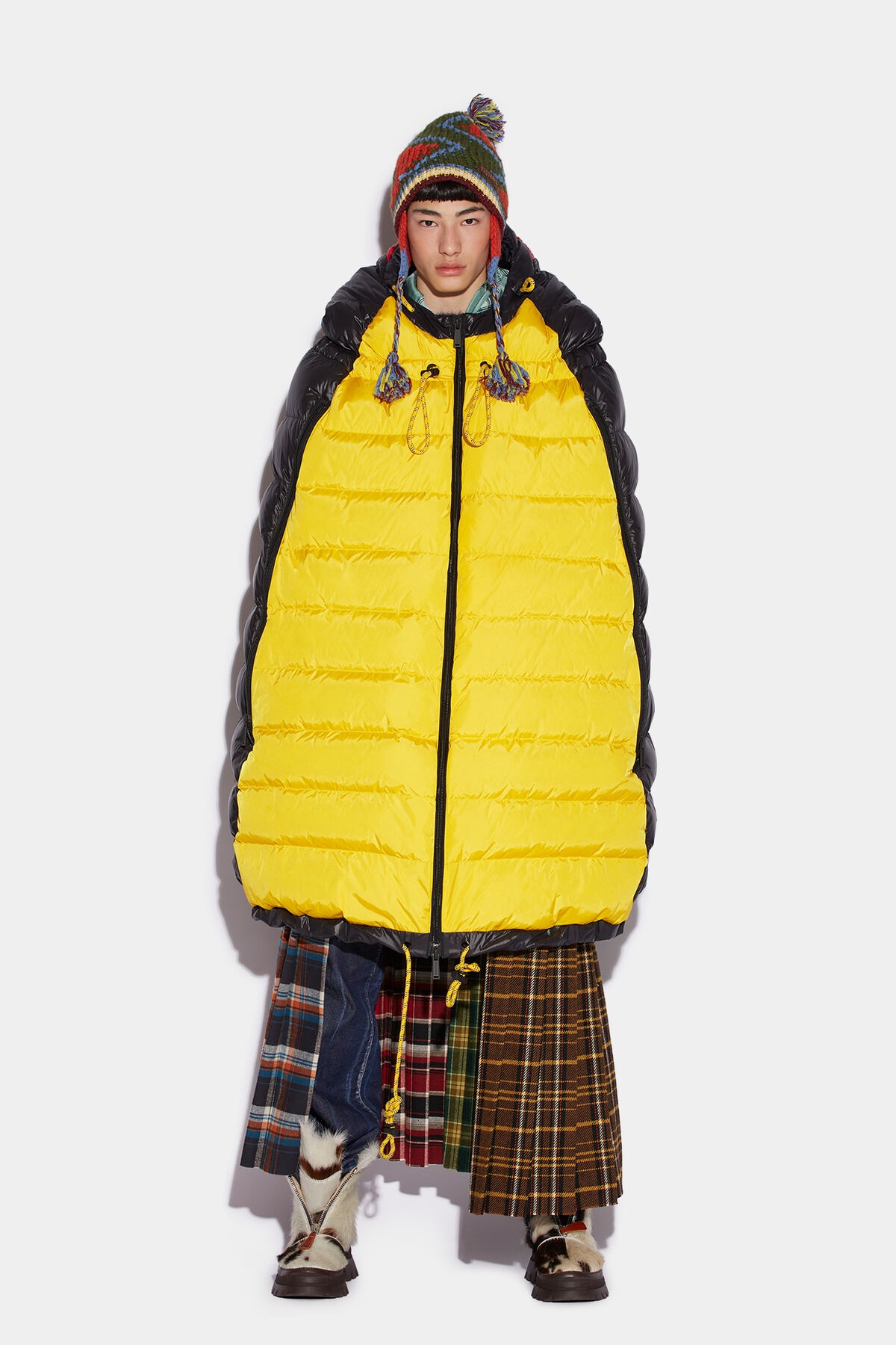 CREST PUFFER MAXI CAPE - 3