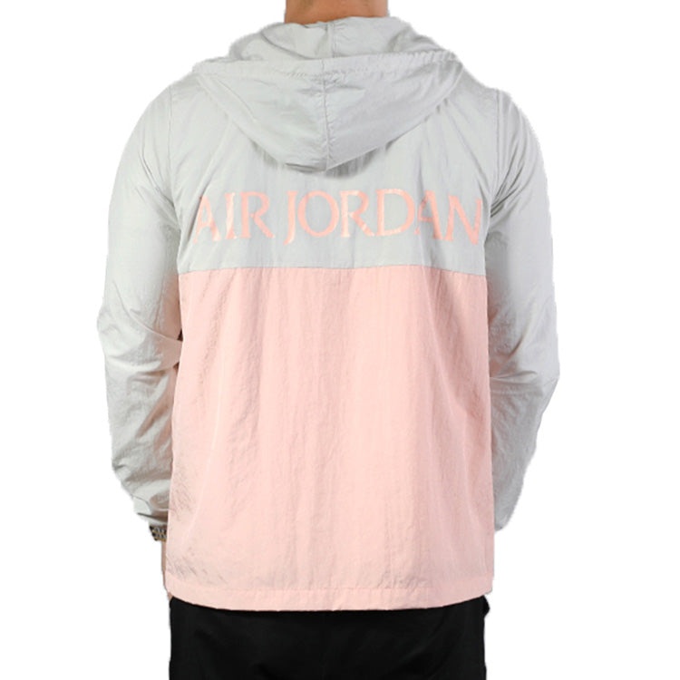 Air Jordan Alphabet Printing Basketball Sports Hooded Jacket White Pink CK2218-072 - 4