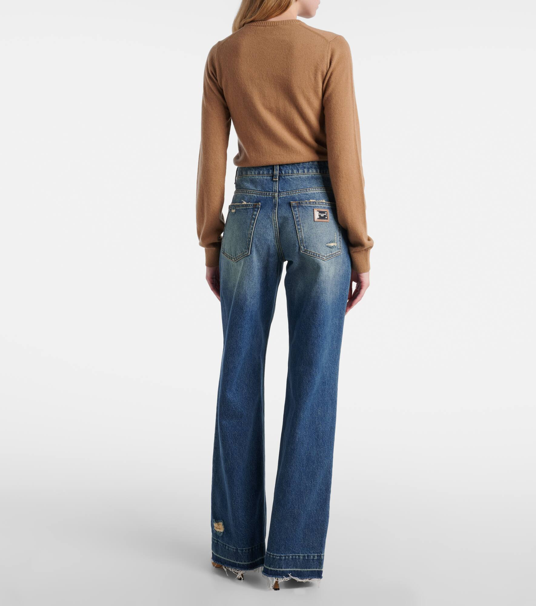 Distressed straight jeans - 3