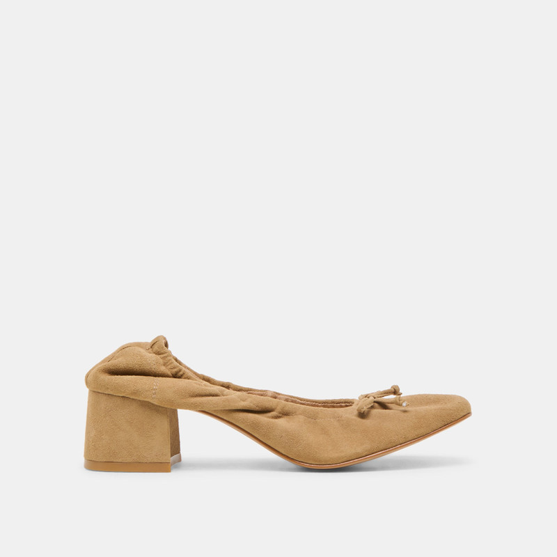 KARMIN HEELS DK TAUPE SUEDE 1