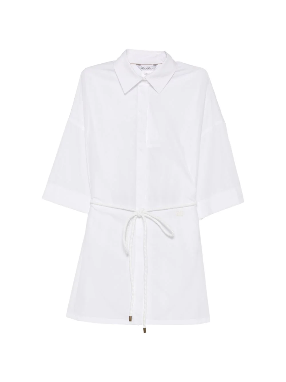rope-belt short-sleeve shirt - 1
