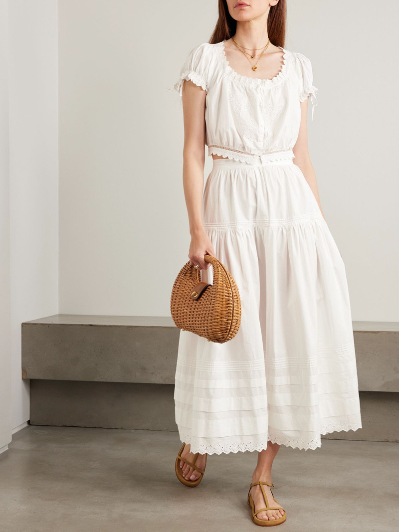 DÔEN Nera broderie anglaise organic cotton blouse White outlook