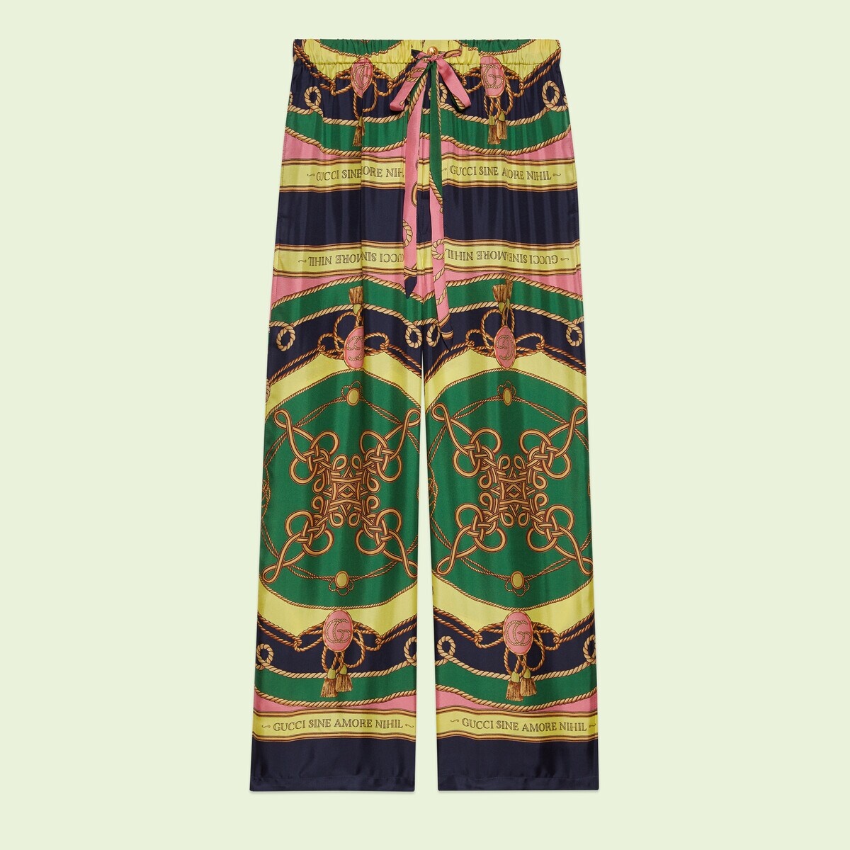 Torchon print silk pant - 2