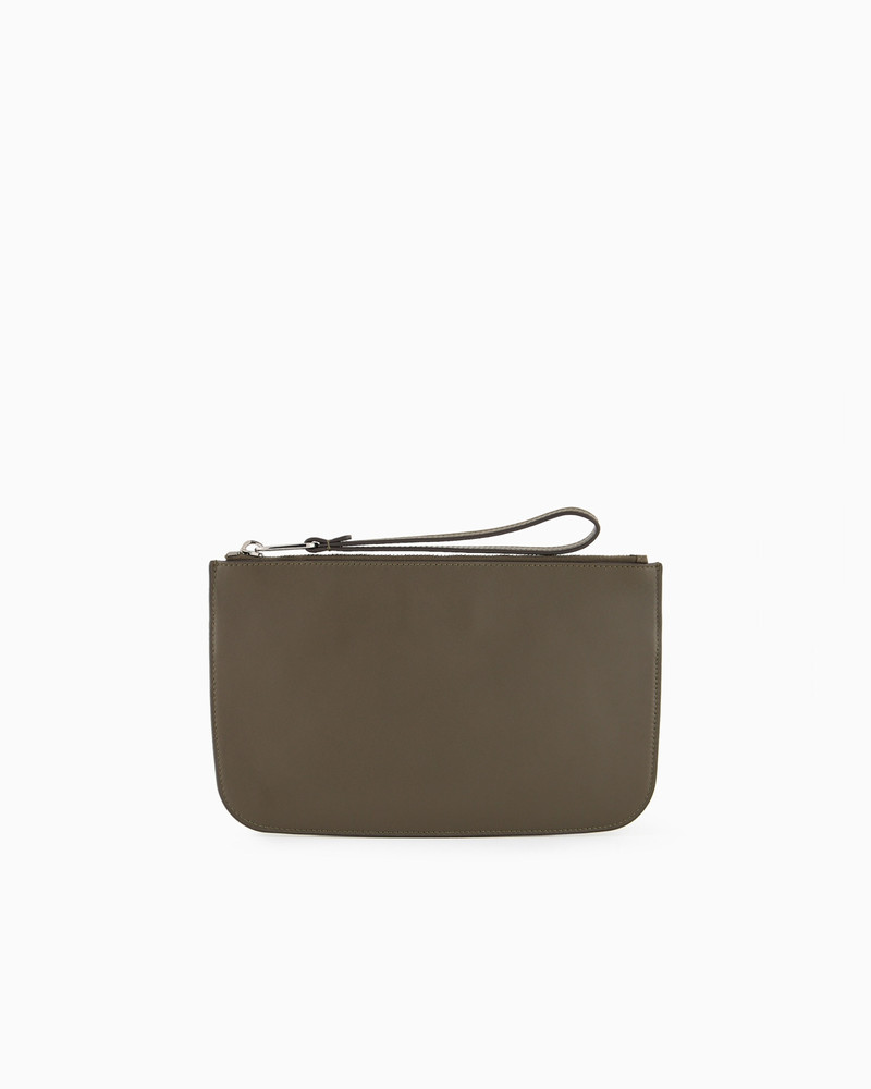 GIORGIO ARMANI NAPPA LEATHER CLUTCH BAG outlook