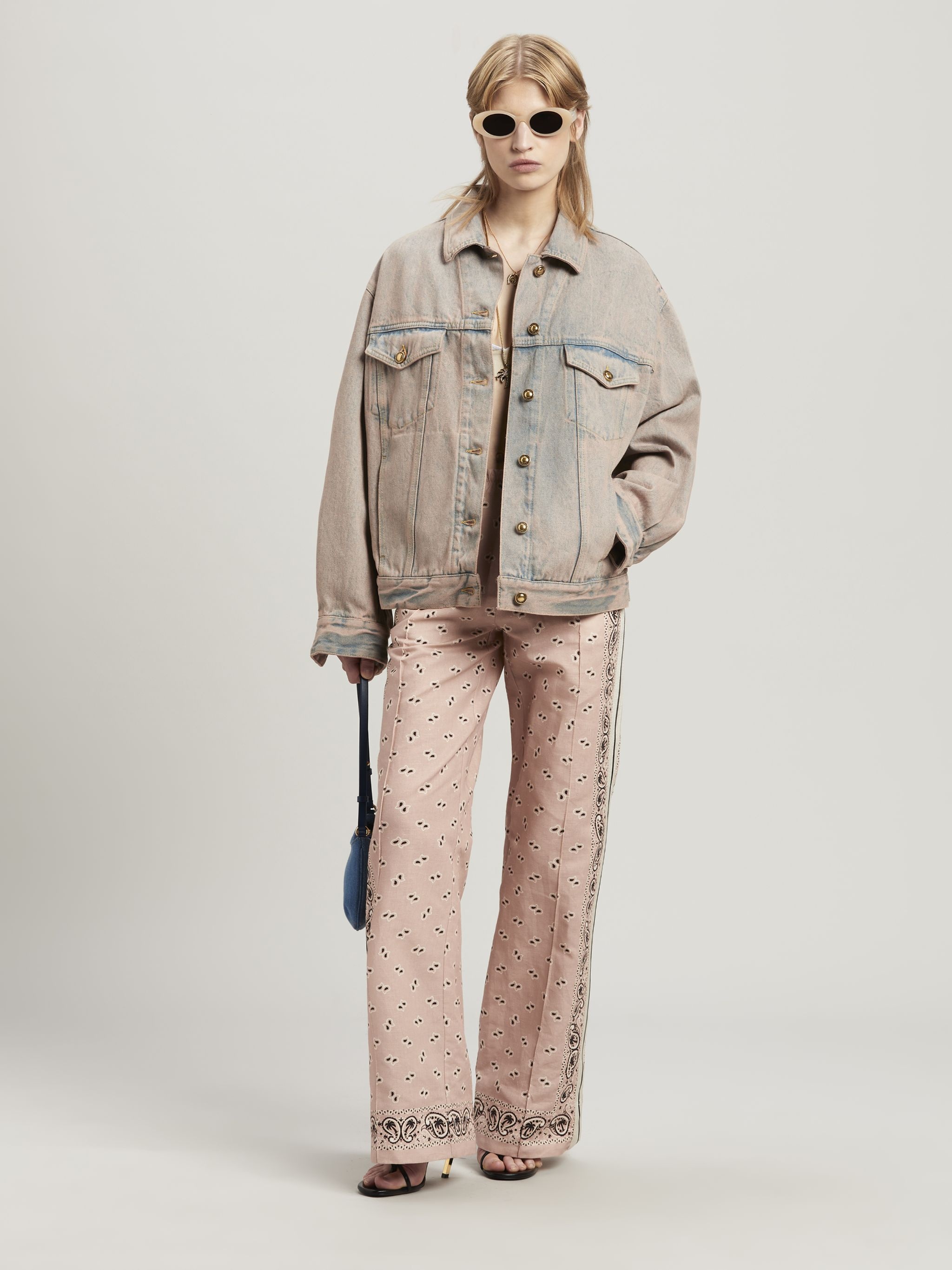 Paisley Track Loose Pants - 2