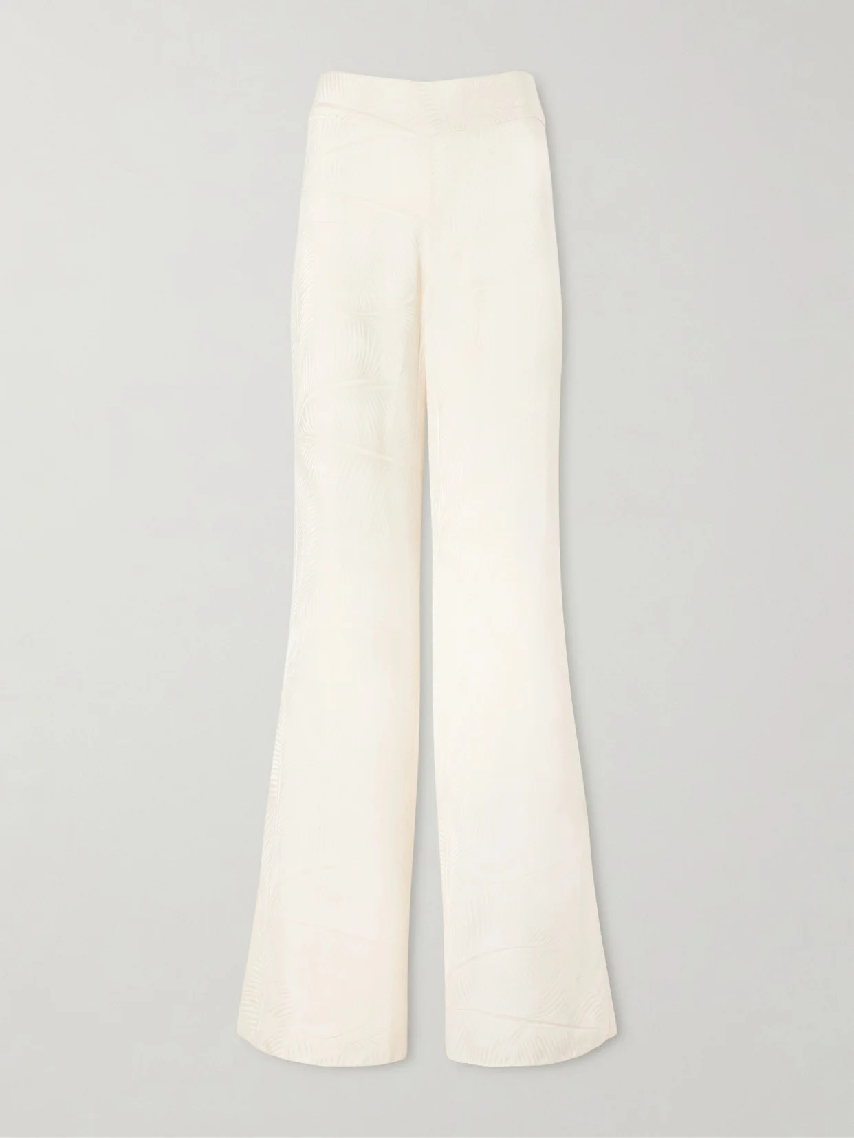 Laidback Energy Satin-jacquard Flared Pants - 1