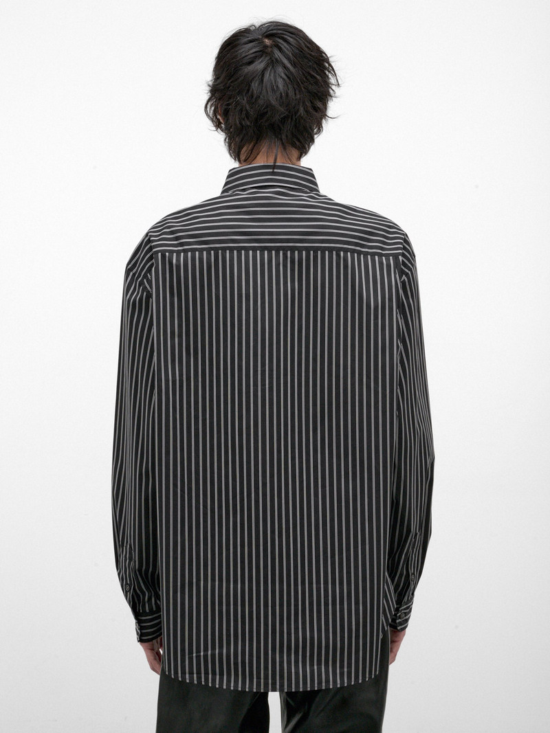 Black Pinstripe Long Sleeve Shirt 3