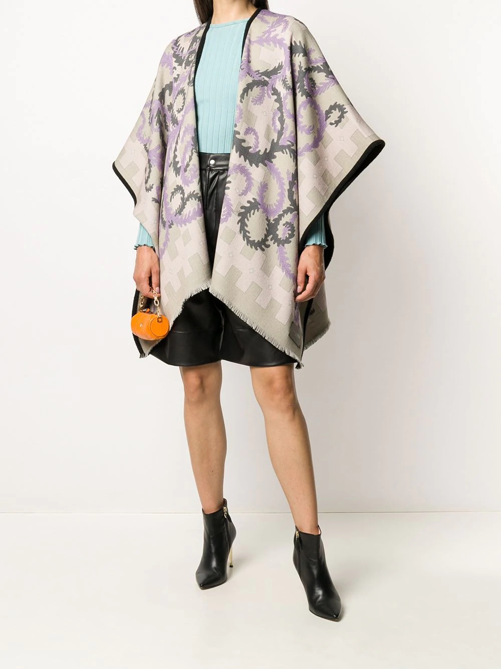 x Koché abstract-print oversize wool scarf - 2