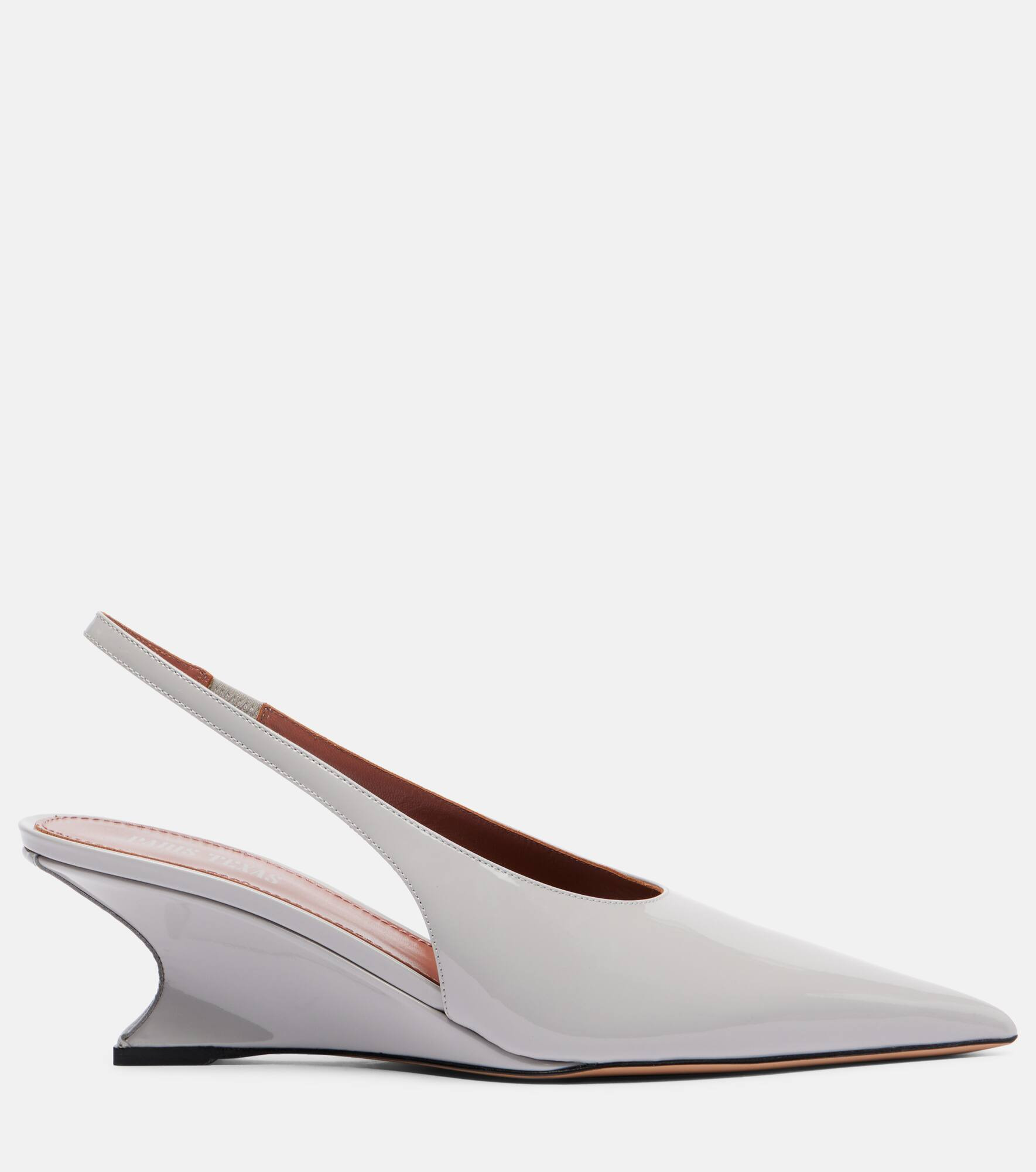Nina 50 patent leather slingback pumps - 4