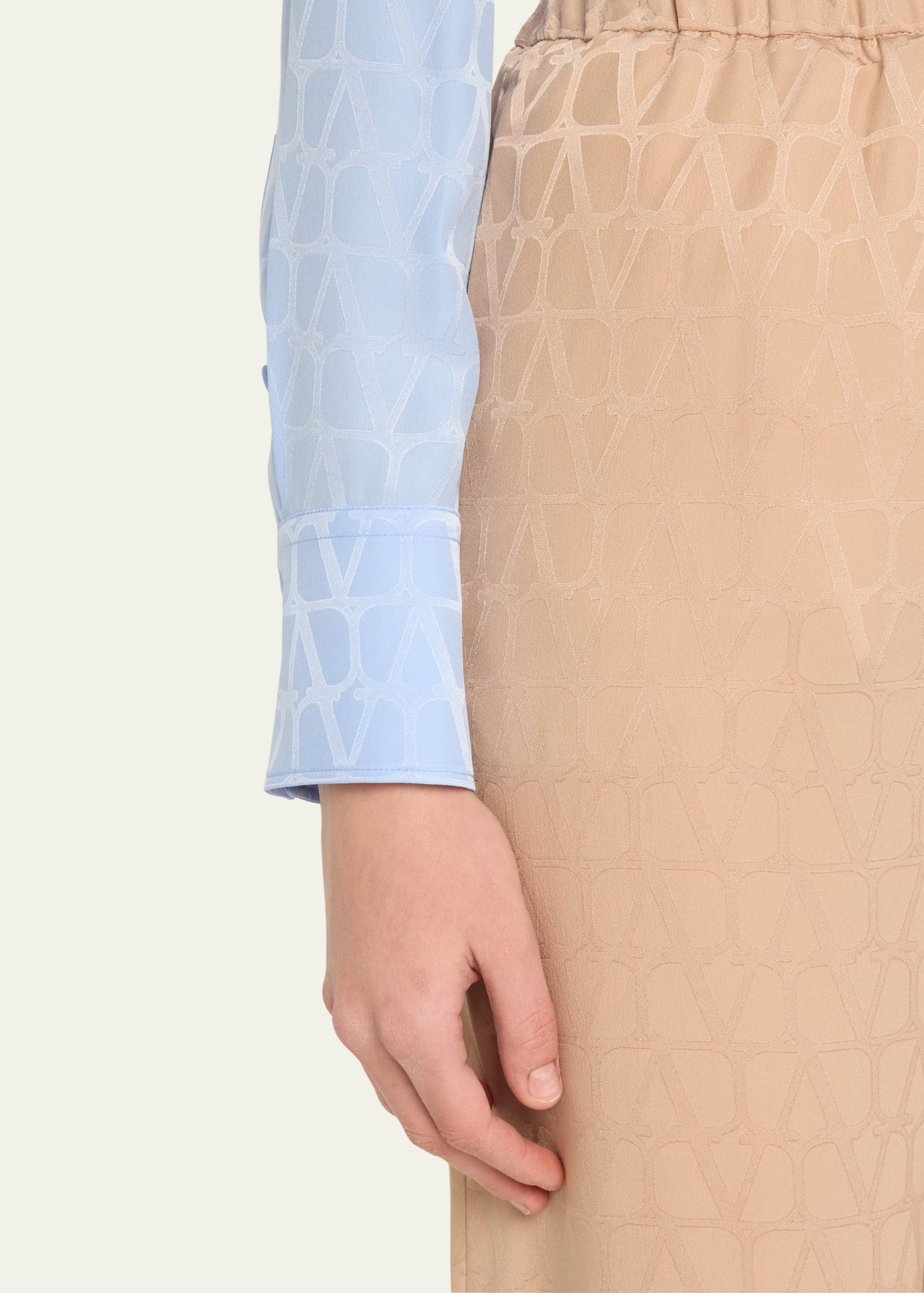 Logo Straight Silk Trousers - 5