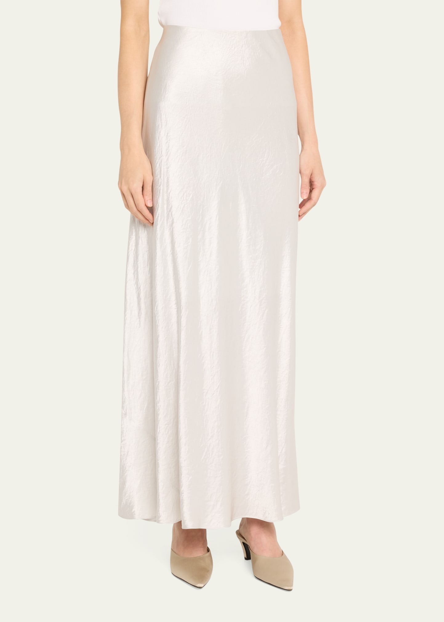 Satin Maxi Skirt - 4