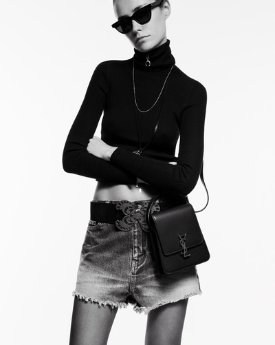 SAINT LAURENT kaia north/south satchel in smooth leather outlook