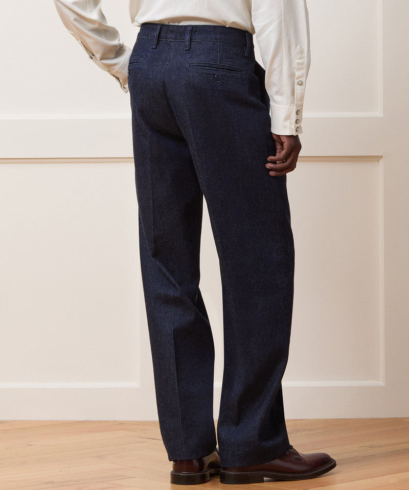 Relaxed Creased Denim Chino in Indigo 5