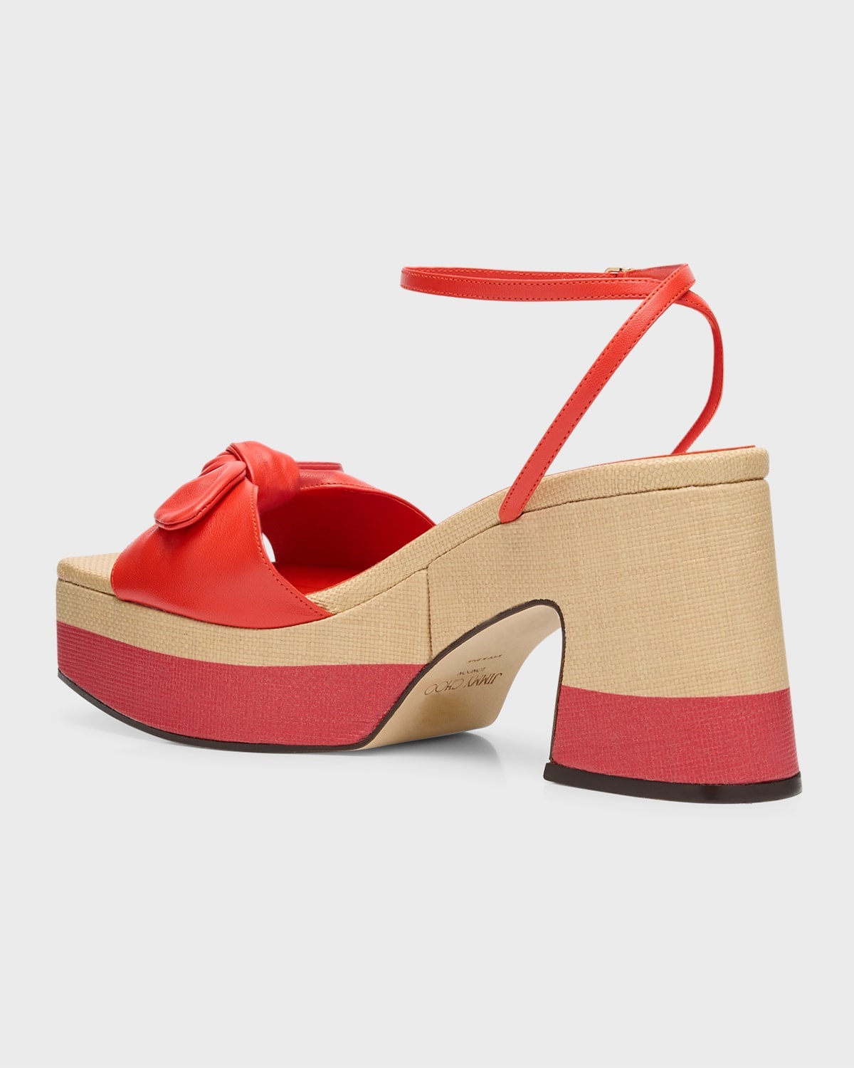 Ricia Knotted Bow Platform Sandals - 4