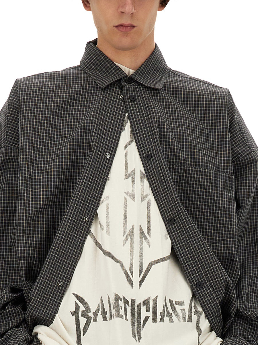 Balenciaga Men Large Fit Outerwear Shirt - 3