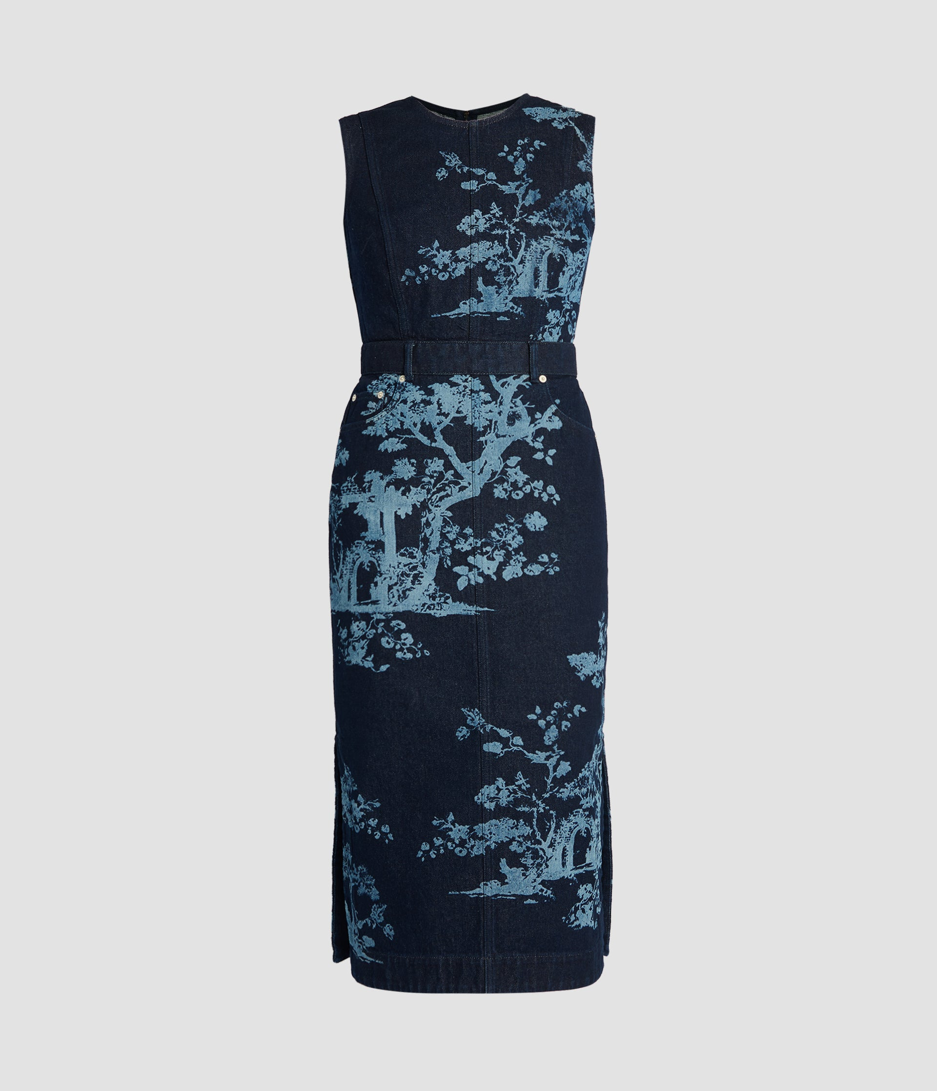 SLEEVELESS FLARED MIDI DRESS - 2