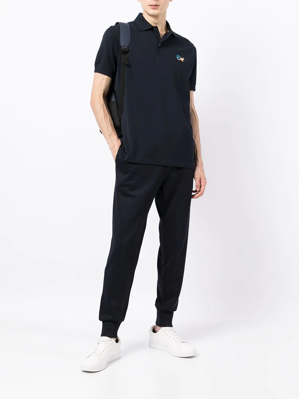 logo-embroidered cotton polo shirt - 2