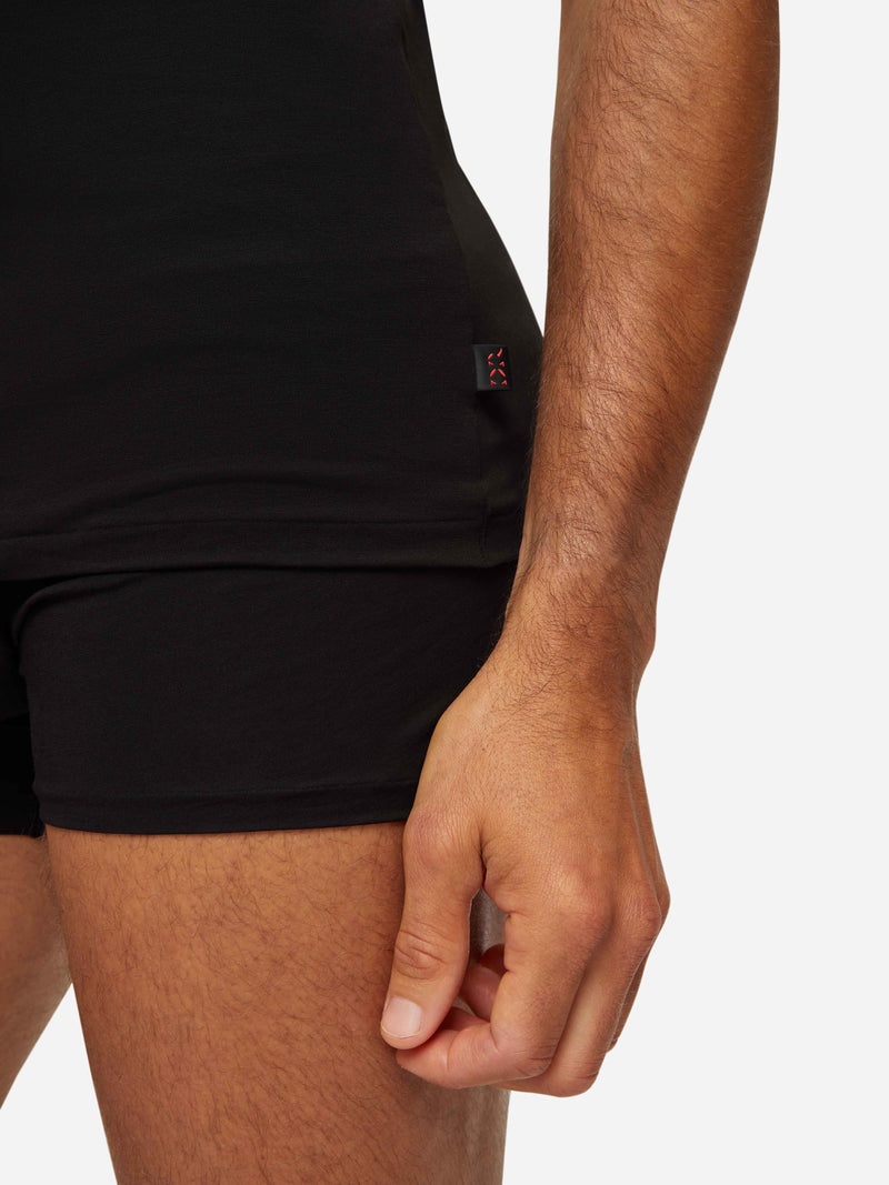 Men's Underwear T-Shirt Jack Pima Cotton Stretch Black - 5