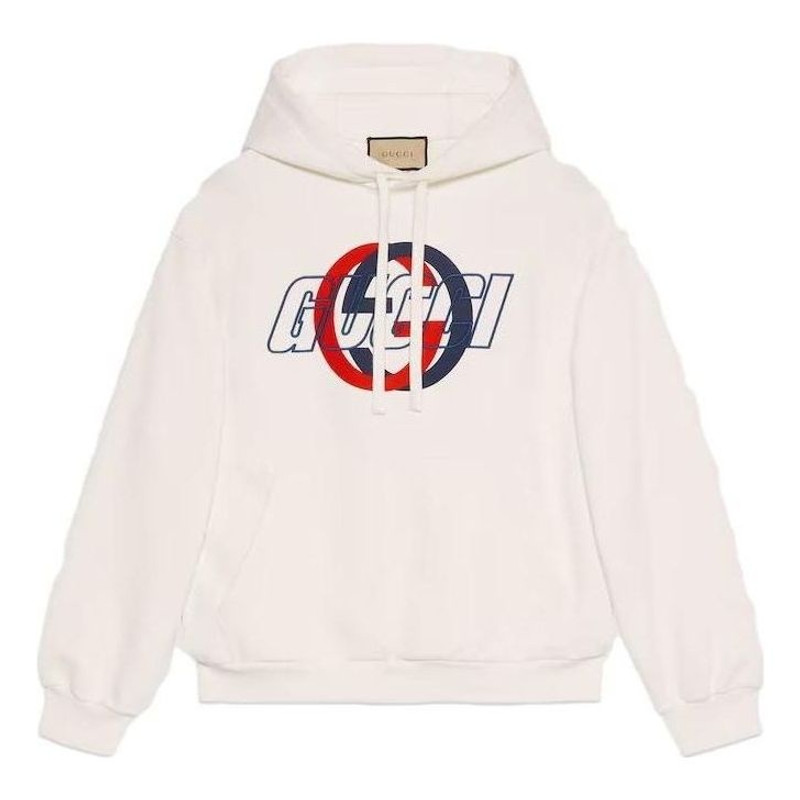 Gucci Cotton Jersey Hooded Sweatshirt 'Off White' 770839-XJGA2-9314 - 1