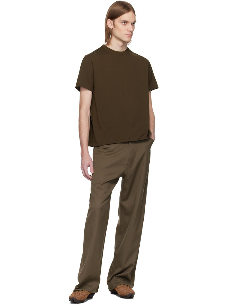 Omar Afridi Brown Cotton T-shirt outlook