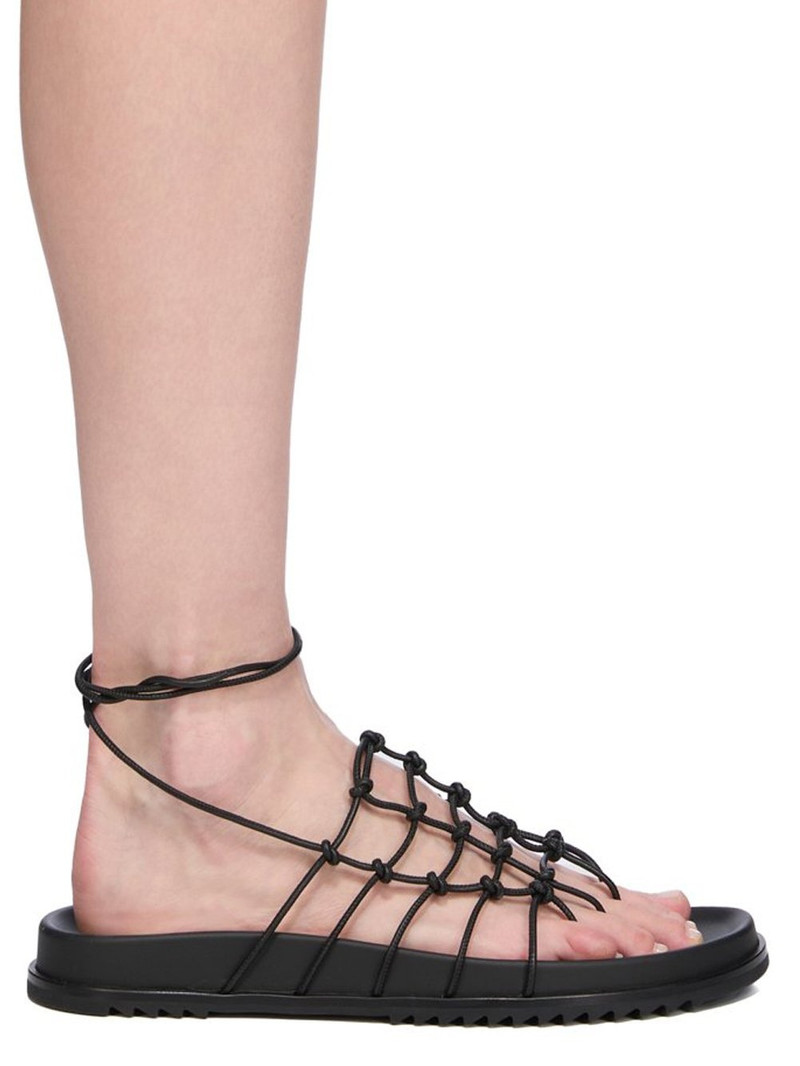 Black Hollywood Web Granola Sandals 1
