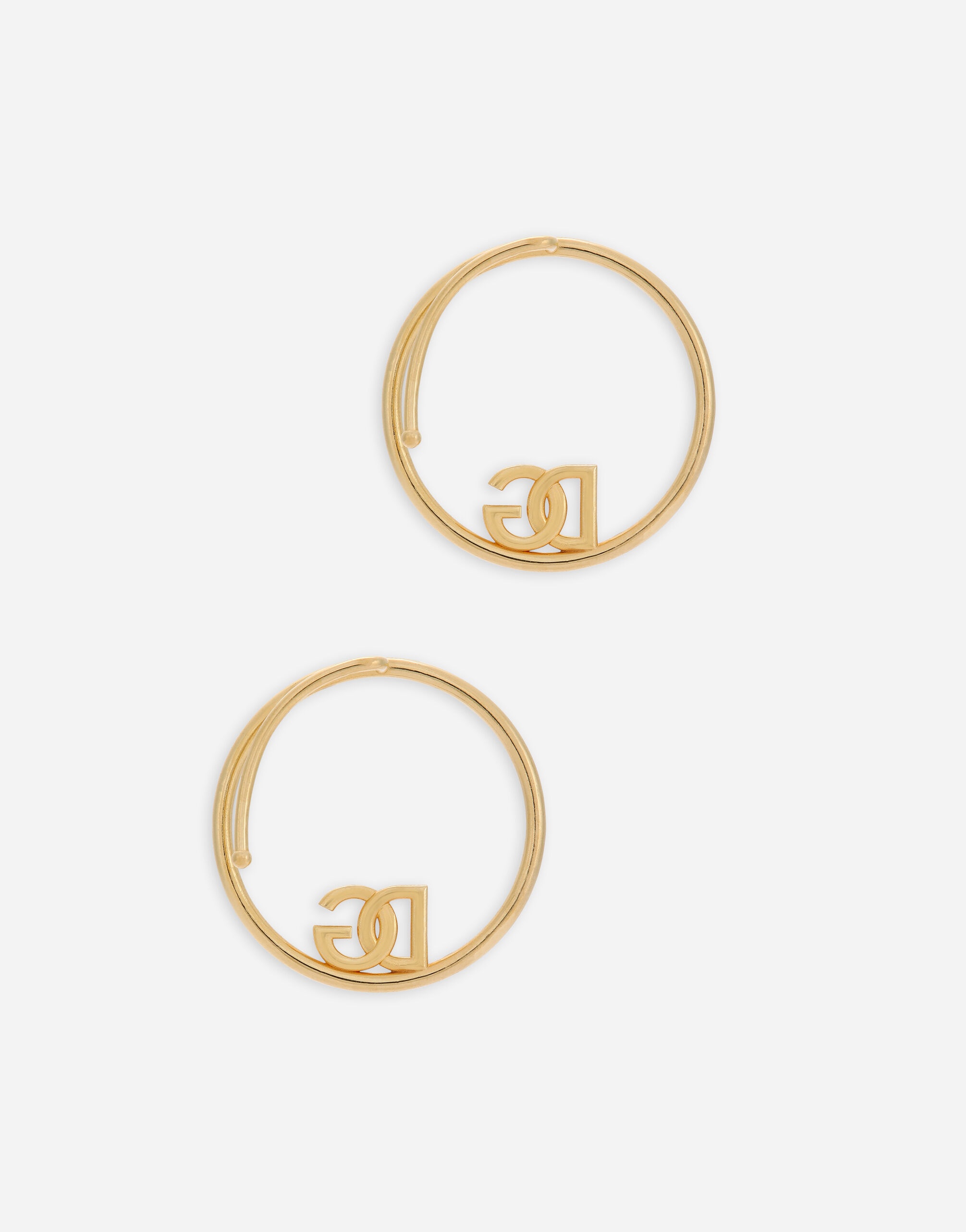 Ear cuff earrings with DG logo and rhinestones - 2