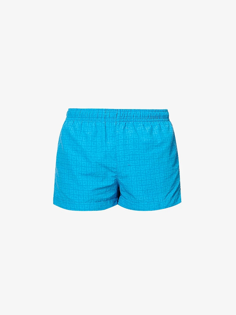 Medium chain-print mid-rise swim shorts 1
