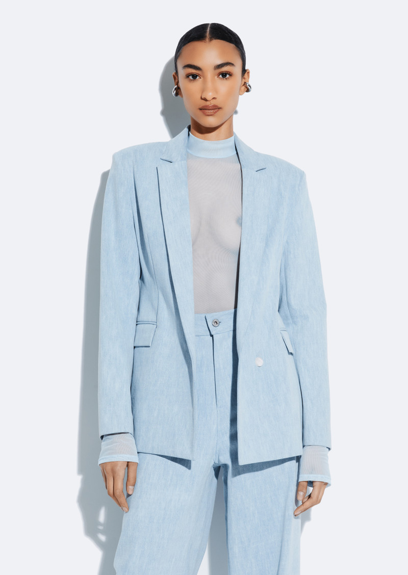 LAPOINTE Washed Denim Fitted Blazer outlook
