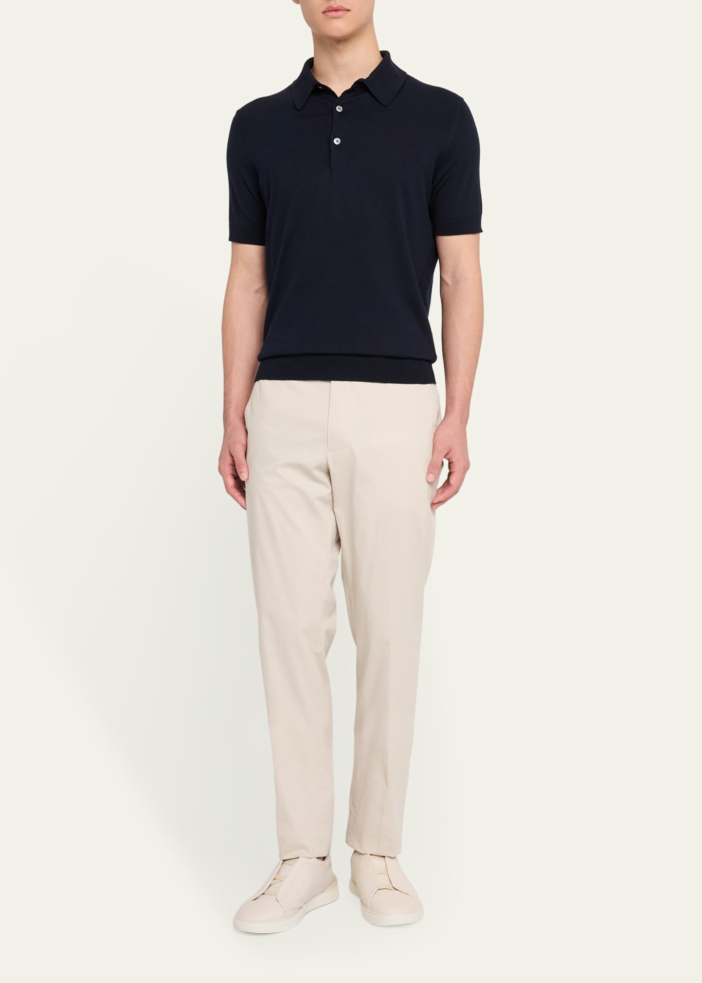 Men's Premium Cotton Short-Sleeve Polo Sweater - 2
