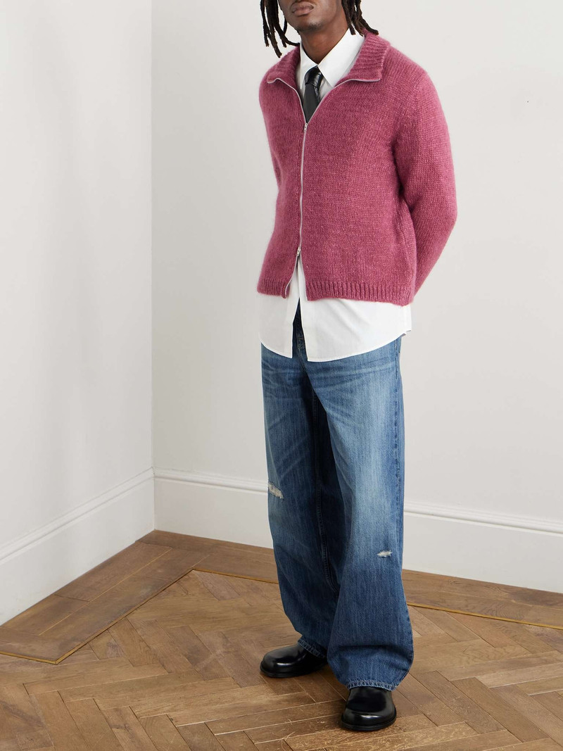 Our Legacy Float Mohair and Silk-Blend Zip-Up Cardigan outlook