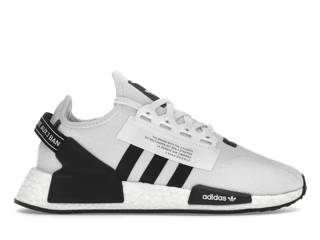 adidas NMD R1 V2 White Black Stripes - 1