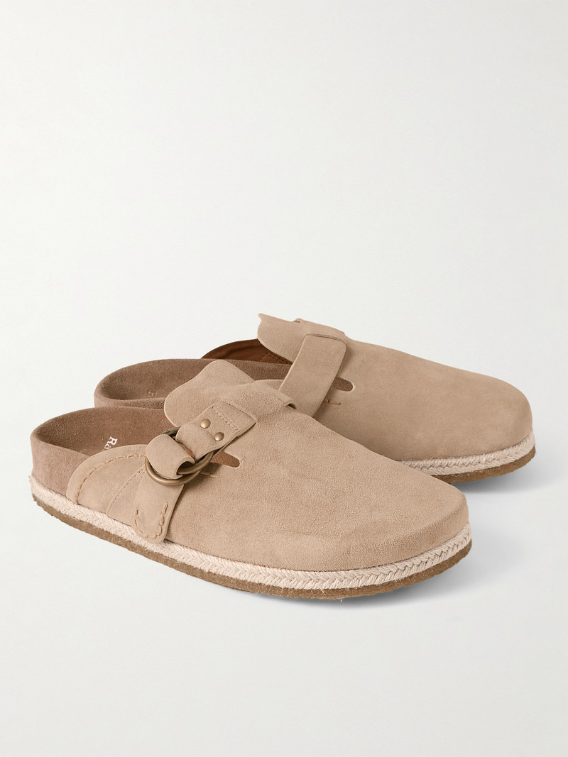 Turbach Jute-Trimmed Suede Clogs 4