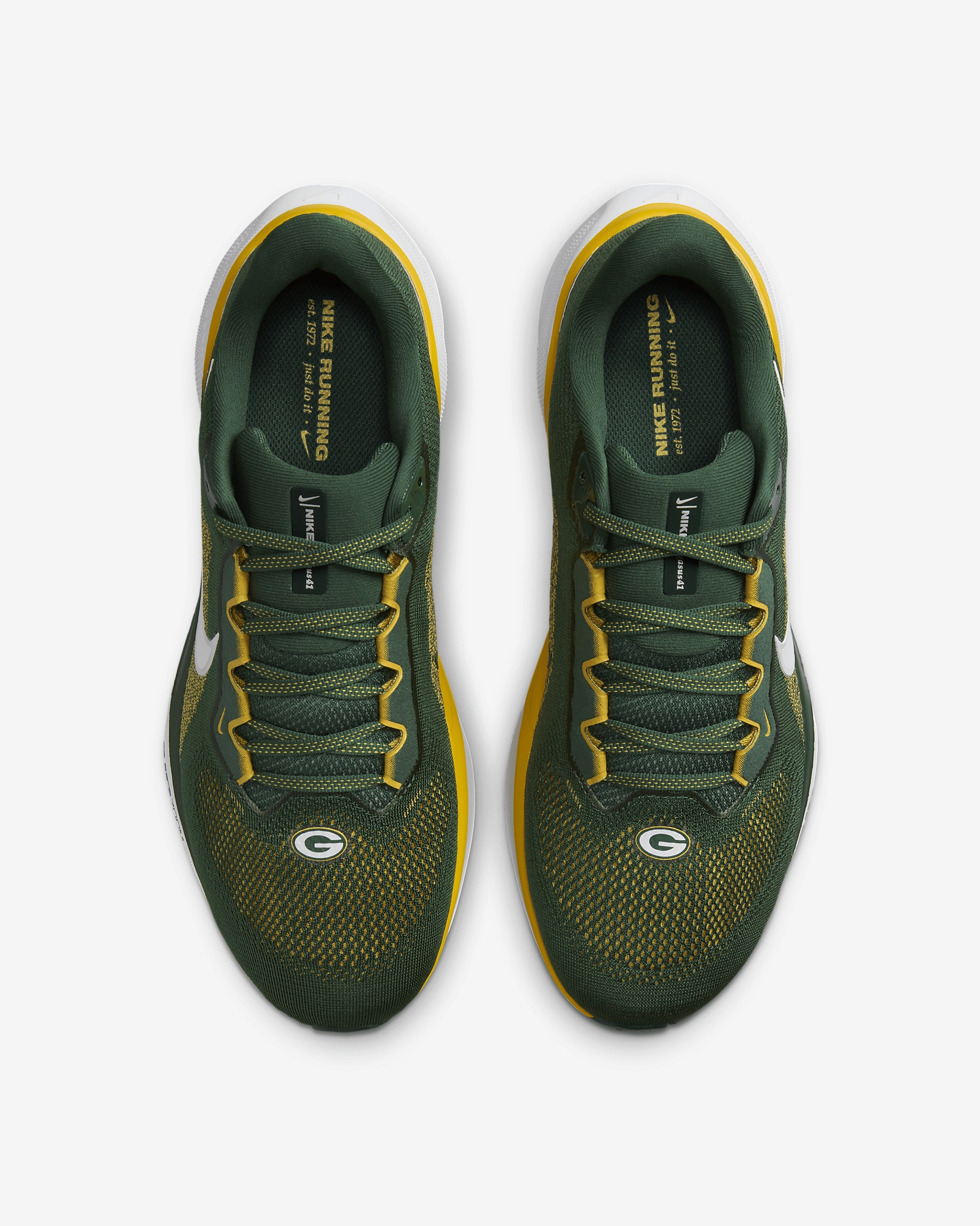 Nike Air Zoom Pegasus 41 Green Bay Packers Running Shoes Mens 9.5 NFL FZ5090-300 Unisex Green Bay Packers Nike Green Air Zoom Pegasus 41 Sneakers main image 3