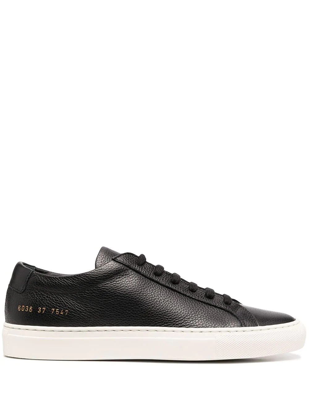 pebbled-finish low-top sneakers - 1