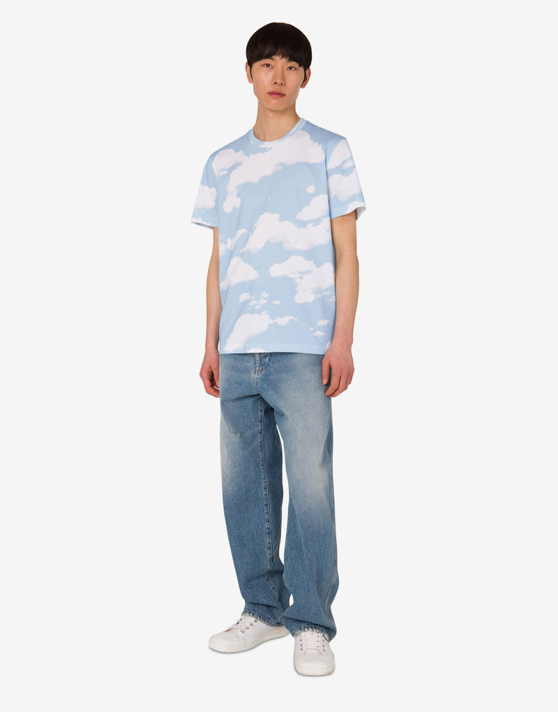 ORGANIC COTTON JERSEY T-SHIRT ARCHIVE CLOUDS 1