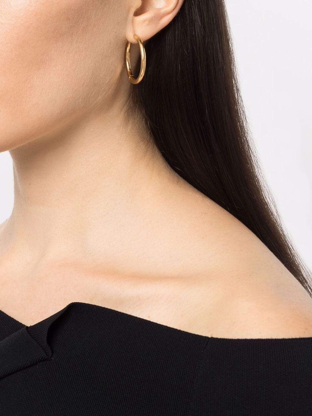 large gold-plated hoop earrings - 2