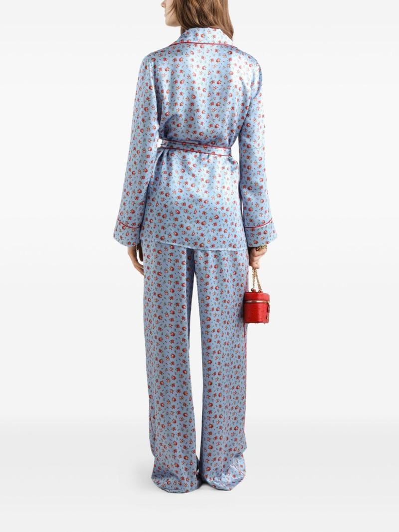 floral-print silk trousers 3