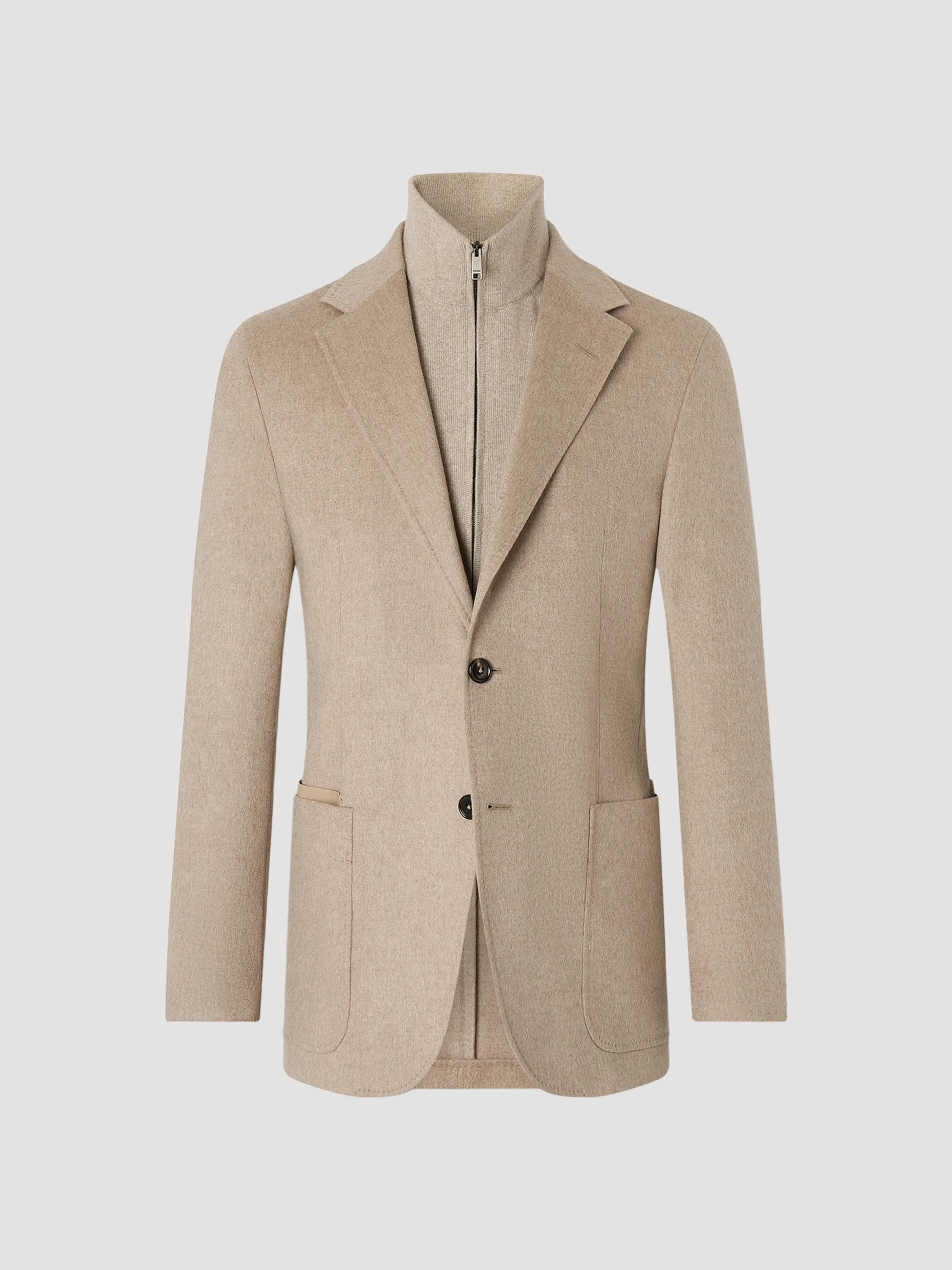 Men's Oasi Cashmere Jacket - Light Taupe - 1