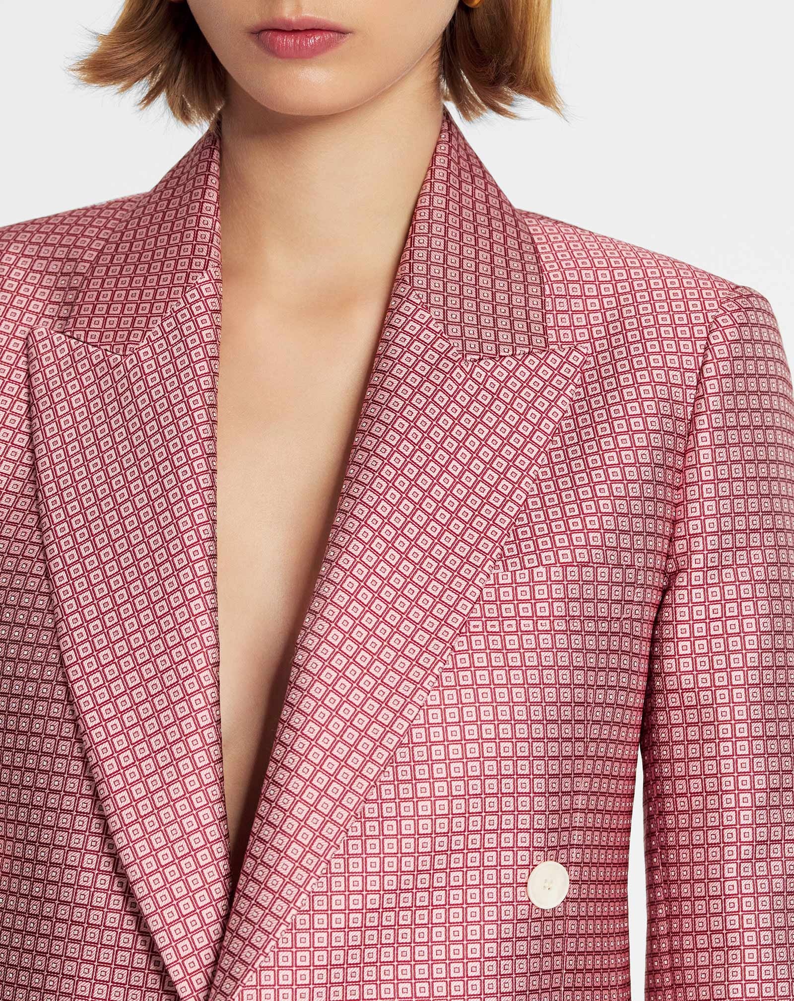 PRINTED DOUBLE-BREASTED JACKET - 5