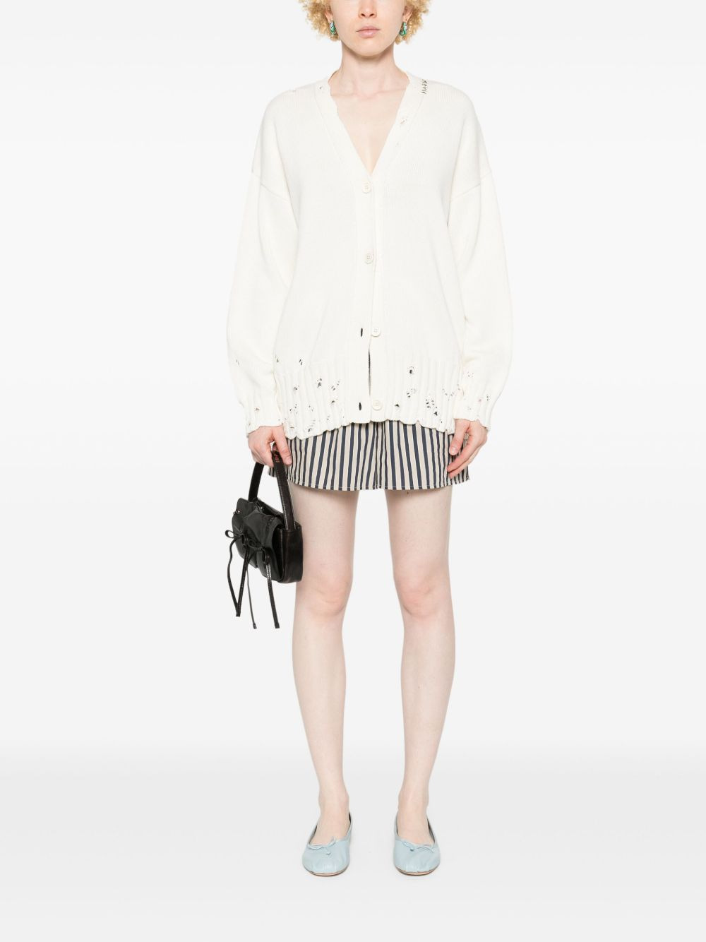crochet-knit cotton jumper - 2
