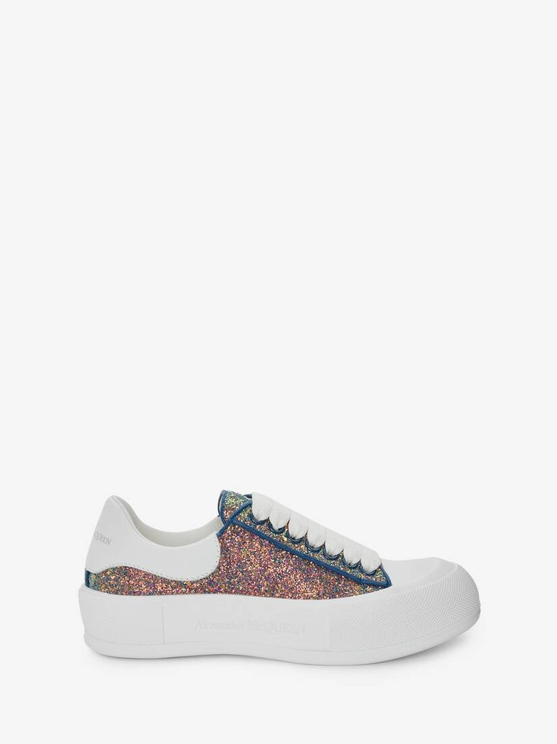 Deck Plimsoll in Petrol Blue - 1