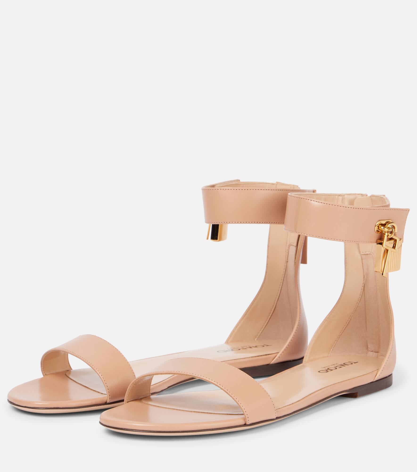 Padlock leather sandals - 4