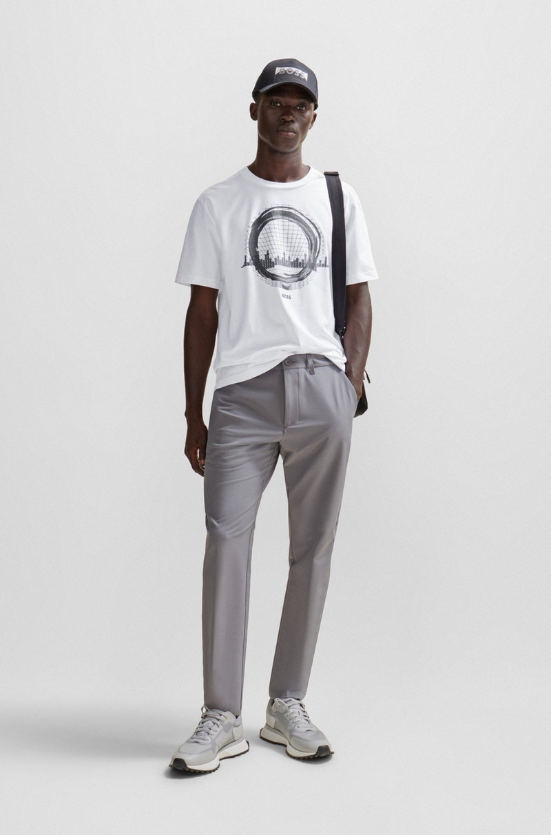 BOSS STRETCH-COTTON REGULAR-FIT T-SHIRT WITH SEASONAL ARTWORK outlook