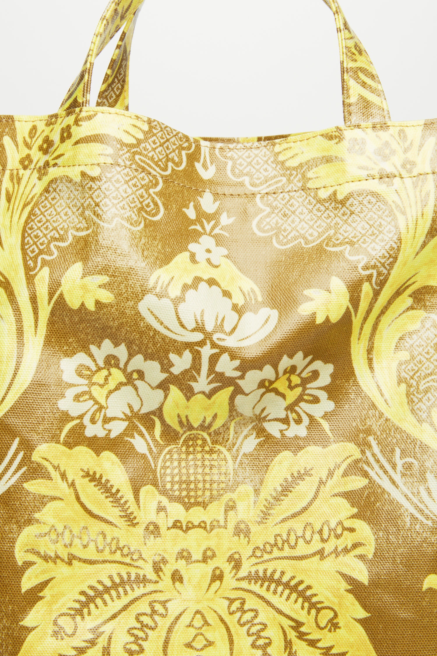 Floral-print tote bag yellow/green - 5