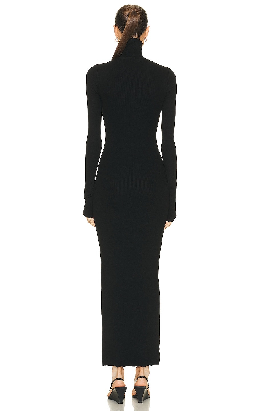 Long Sleeve Turtleneck Maxi Dress - 3