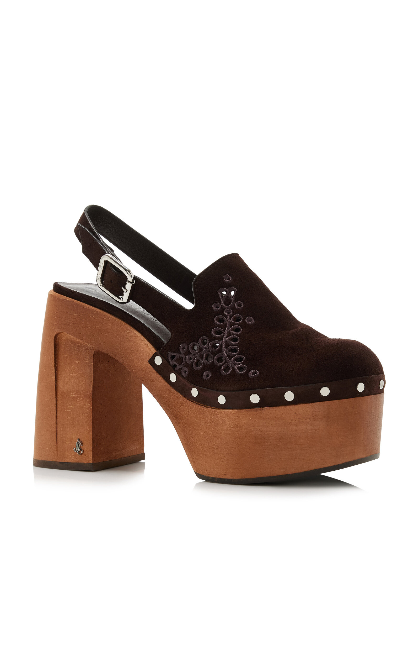 Alida Suede Platform Clogs brown - 4