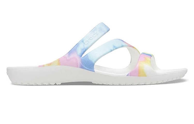 (WMNS) Crocs Swiftwater Crocs Casual Multi-Color Tie Dye Sandals 'White' 206894-928 - 2