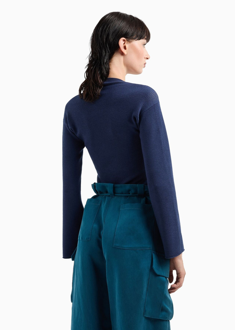 Ribbed viscose-and-wool jumper 3