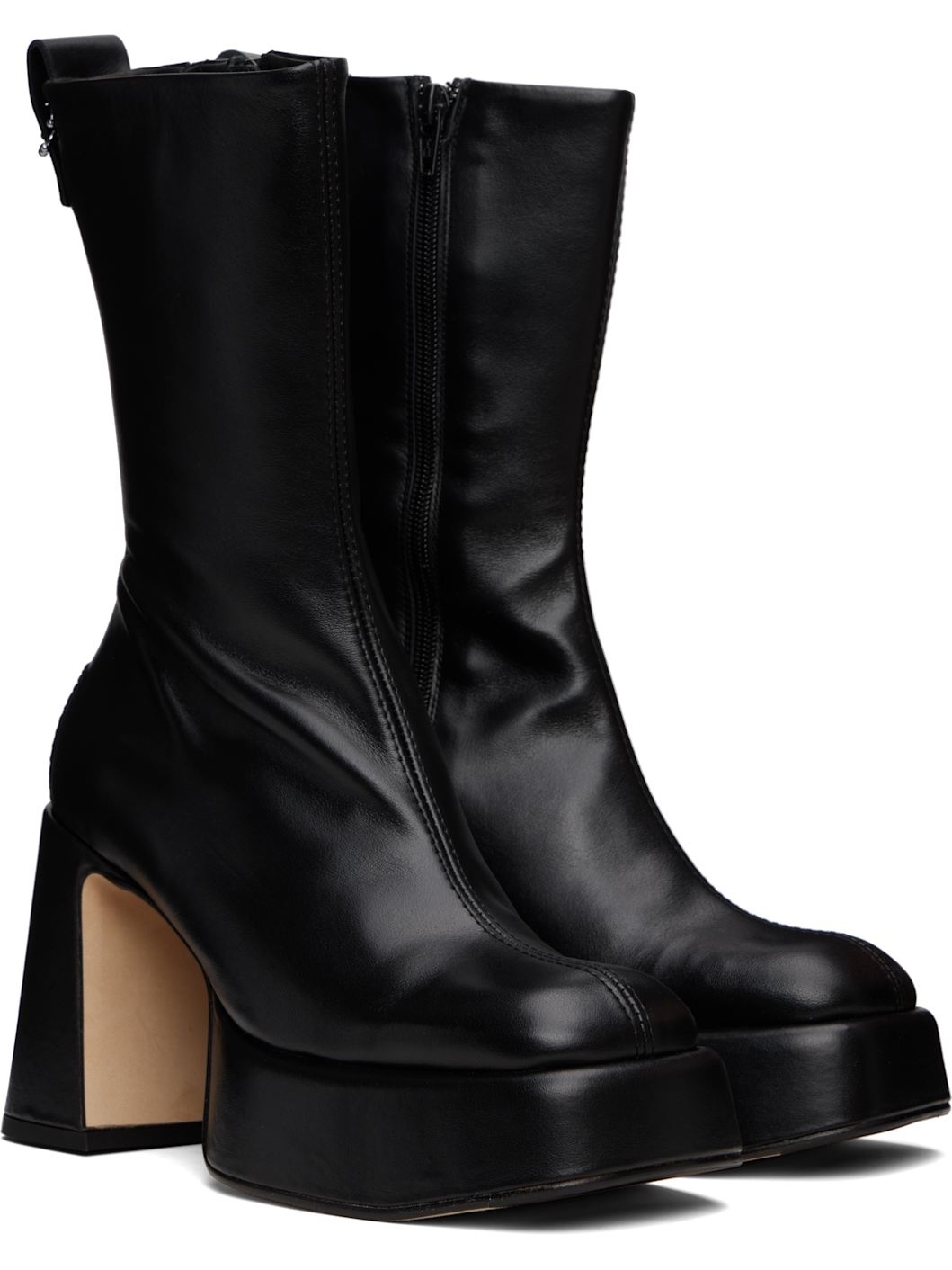 Black Apple Ankle Boots - 4